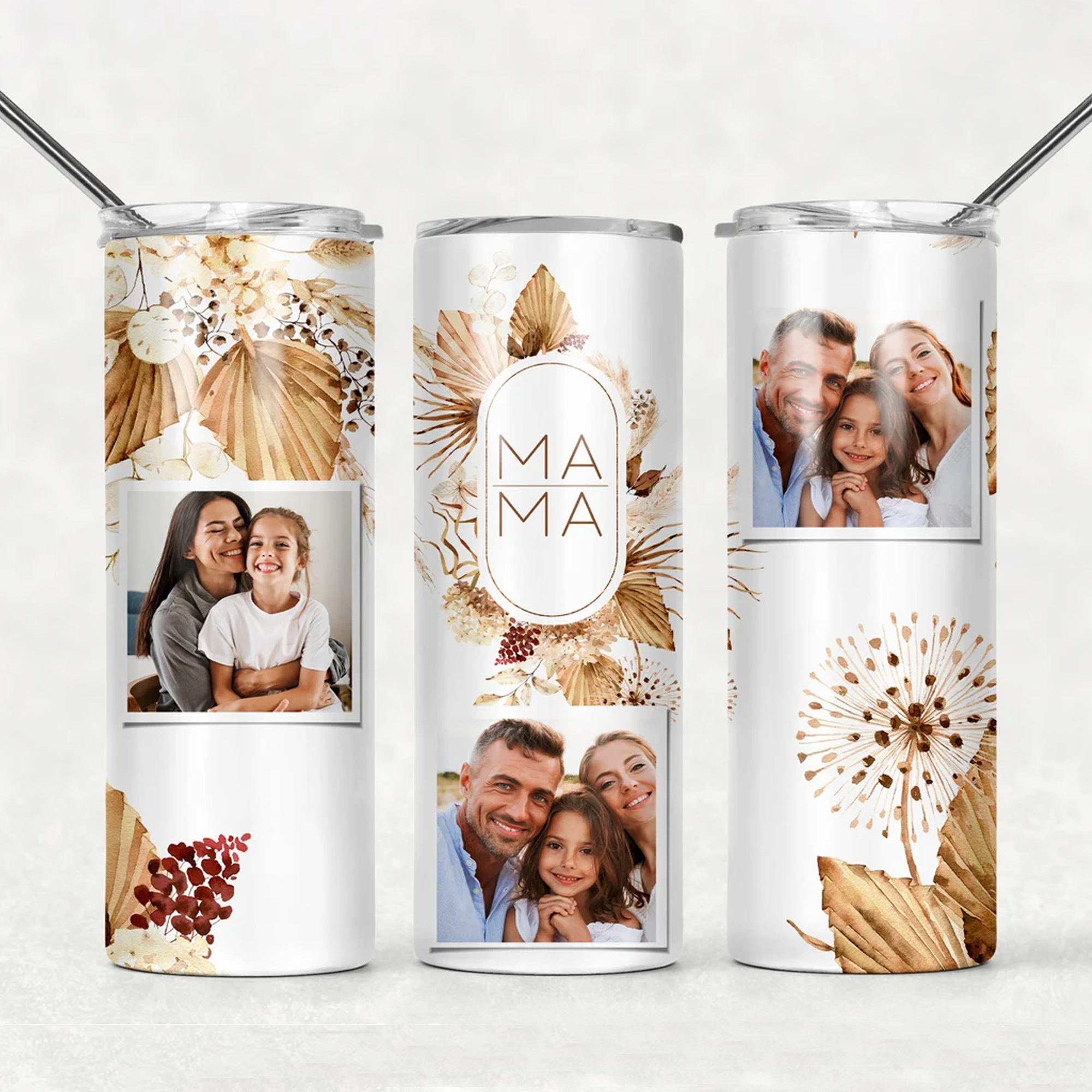 Modern Mama Tumbler With Custom Photo Mothers Day Photo Tumbler 20oz Skinny Tumbler Mom Gifts